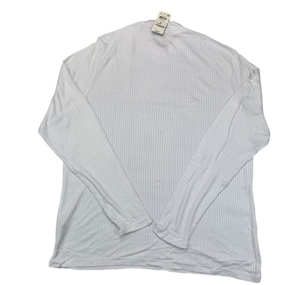 INC International Concepts Mens Liam Mock-Neck Shirt White Pure XL - Picture 3 of 11